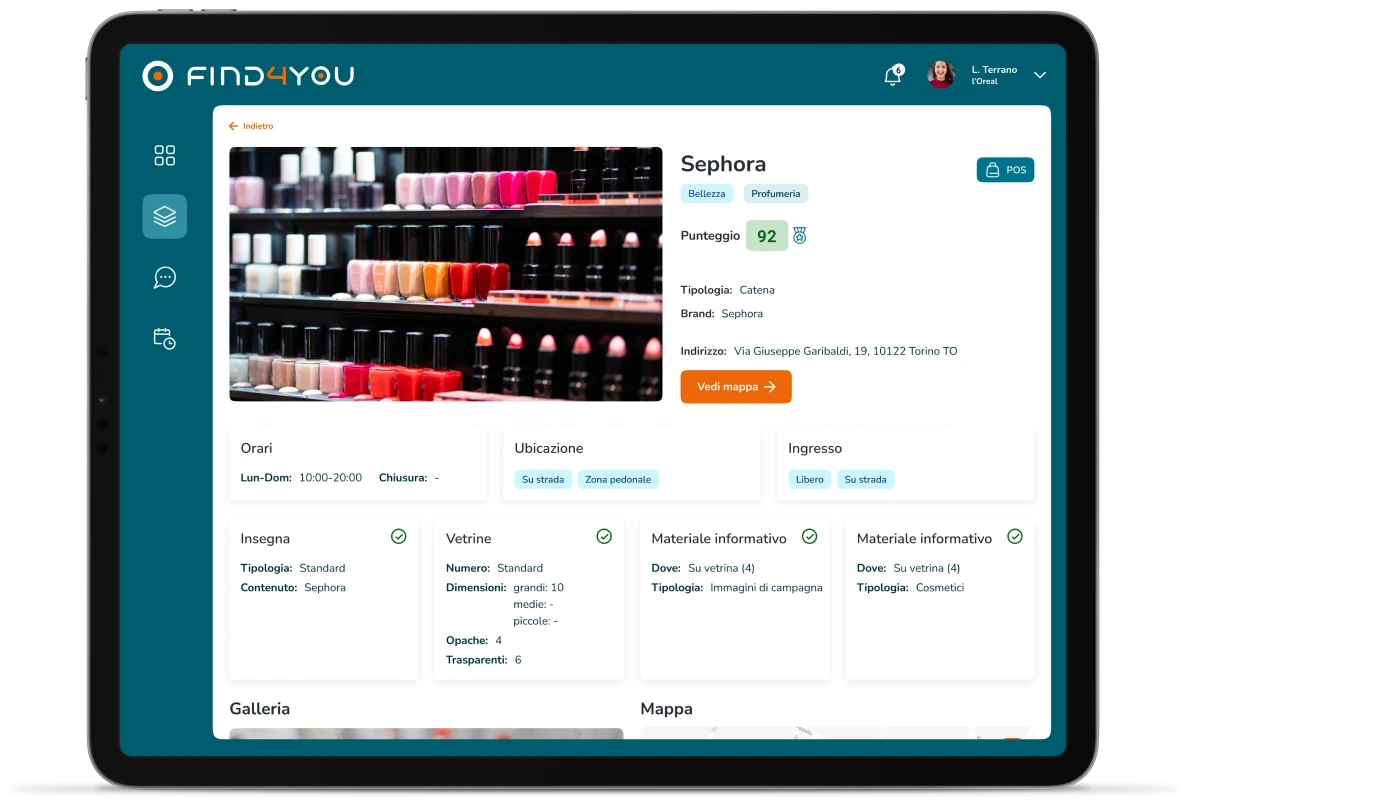 Panoramica dell'app Find4You